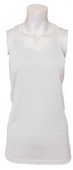 Womens, Ladies & Girls Racerback Tagless Stretch Tank Top WHITE Front