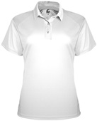 Badger Sport Womens C2 Utility Polo WHITE Pocket