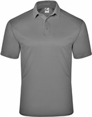Badger Sport Mens C2 Mock Mesh Polo GRAPHITE Pocket