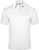 Badger Sport Mens C2 Mock Mesh Polo WHITE Pocket