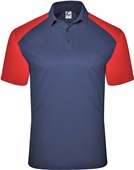 Badger Sport Mens C2 Sport Polo NAVY/RED Pocket