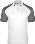 Badger Sport Mens C2 Sport Polo WHITE/GRAPHITE Pocket