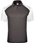 Badger Sport Mens C2 Sport Polo BLACK/WHITE Pocket