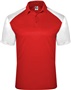 Badger Sport Mens C2 Sport Polo RED/WHITE Pocket