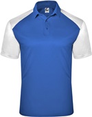 Badger Sport Mens C2 Sport Polo ROYAL/WHITE Pocket