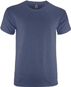 Epic 5.6 ounce Pre-Shrunk Heavy Cotton Tee Shirt - Heathers are blended HEATHER NAVY Front