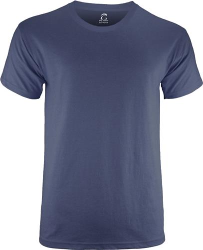Epic 5.6 ounce Pre-Shrunk Heavy Cotton Tee Shirt - Heathers are blended NAVY Front
