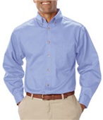 Blue Generation LS Teflon Treated Twill Shirts LIGHT BLUE Pocket