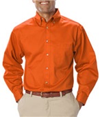 Blue Generation LS Teflon Treated Twill Shirts ORANGE Pocket