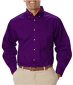 Blue Generation LS Teflon Treated Twill Shirts PURPLE Pocket