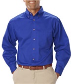Blue Generation LS Teflon Treated Twill Shirts ROYAL Pocket