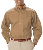 Blue Generation LS Teflon Treated Twill Shirts TAN Pocket