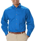 Blue Generation LS Teflon Treated Twill Shirts TURQUOISE Pocket
