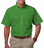 Blue Generation Mens SS Teflon Treated Twill Shirt BG7217S KELLY Pocket