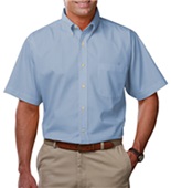 Blue Generation Mens SS Teflon Treated Twill Shirt BG7217S LIGHT BLUE Pocket