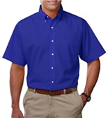 Blue Generation Mens SS Teflon Treated Twill Shirt BG7217S ROYAL Pocket