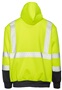 Game Sportswear The Econo Hoodie with Segmented Reflective Tape 865-E NEON LIME/BLACK Back