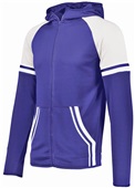 Holloway Adult/Youth Retro Grade Jacket PURPLE/WHITE Pocket
