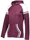 Holloway Ladies Retro Grade Jacket MAROON/WHITE Pocket