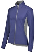 Ladies Girls Ziped Pockets Jacket (Black,Carbon,Navy,Royal,Red) NAVY/CARBON HEATHER Pocket