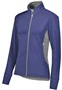  Ladies Girls Zipped Pockets Free Form Athletic Jacket (Black,Carbon,Navy,Royal,Red) NAVY/CARBON HEATHER Pocket