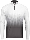 Badger Adult Hex 2.0 1/4 Zip Shirt BLACK HEX Pocket