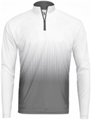 Badger Adult Hex 2.0 1/4 Zip Shirt GRAPHITE HEX Pocket