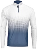 Badger Adult Hex 2.0 1/4 Zip Shirt NAVY HEX Pocket
