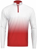 Badger Adult Hex 2.0 1/4 Zip Shirt RED HEX Pocket