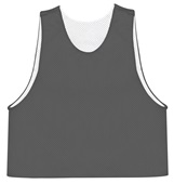 Badger Men Youth C2 Reversible Mesh Pinnie Outside: GRAPHITE, Inside: WHITE Front