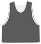 Badger Men Youth C2 Reversible Mesh Pinnie Outside: GRAPHITE, Inside: WHITE Front
