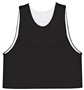 Badger Men Youth C2 Reversible Mesh Pinnie Outside: BLACK, Inside: WHITE Front