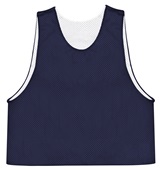 Badger Men Youth C2 Reversible Mesh Pinnie Outside: NAVY, Inside: WHITE Front