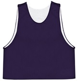 Badger Men Youth C2 Reversible Mesh Pinnie Outside: PURPLE, Inside: WHITE Front
