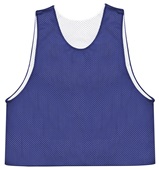 Badger Men Youth C2 Reversible Mesh Pinnie Outside: ROYAL, Inside: WHITE Front