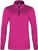 C2 Adult Youth Womens 1/4 Zip Jacket HOT PINK Pocket