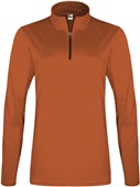 C2 Adult Youth Womens 1/4 Zip Jacket BURNT ORANGE Pocket