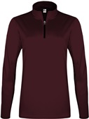C2 Adult Youth Womens 1/4 Zip Jacket MAROON Pocket