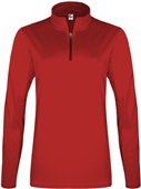 C2 Adult Youth Womens 1/4 Zip Jacket RED Pocket