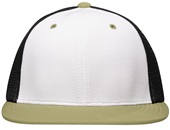Pacific Headwear Premium M2 Performance Trucker Flexfit Cap ES341 WHITE/BLACK/VEGAS Front