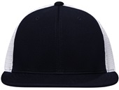 Pacific Headwear Premium M2 Performance Trucker Flexfit Cap ES341 NAVY/WHITE Front