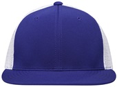 Pacific Headwear Premium M2 Performance Trucker Flexfit Cap ES341 ROYAL/WHITE Front