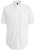 Edwards Mens Comfort SS Stretch Poplin Shirt 1231 000 WHITE Pocket