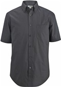 Edwards Mens Comfort SS Stretch Poplin Shirt 1231 010 BLACK Pocket