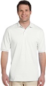 Jerzees Adult 5.6 oz. SpotShield Jersey Polo 437 WHITE Pocket