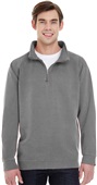 Comfort Colors Adult Quarter-Zip Sweatshirt GREY Pocket