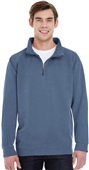 Comfort Colors Adult Quarter-Zip Sweatshirt BLUE JEAN Pocket