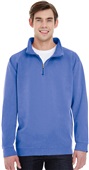 Comfort Colors Adult Quarter-Zip Sweatshirt FLO BLUE Pocket