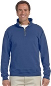 Jerzees Adult NuBlend Fleece Quarter-Zip Pullover J NAVY Pocket