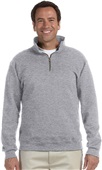 Jerzees Adult NuBlend Fleece Quarter-Zip Pullover OXFORD Pocket
